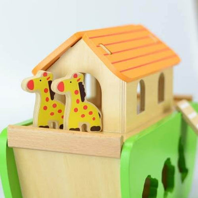 Jumini Wooden Noah’s Ark Shape Sorter – Baby Toddler Toy Earthlets