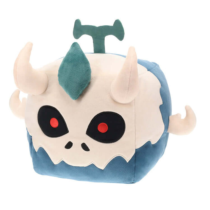 Huge Blox Fruits plush featuring a mystical skull design with horns and a green stem, perfect for fans of the game.