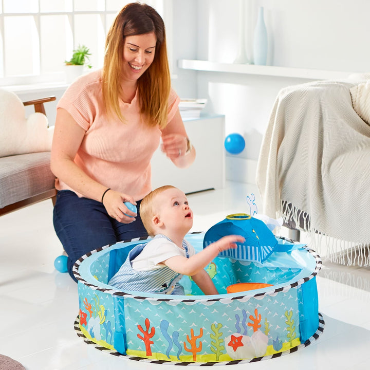 Lanzador de piscina de bolas sensorial para bebé emergente submarino activo para niños