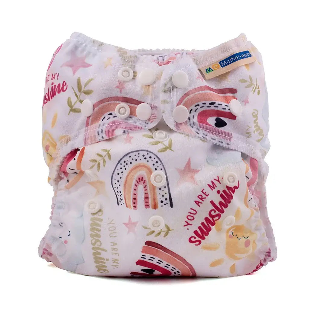 Mother-ease Wizard Uno Stay Dry Nappy - One size Colour: Sunshine reusable nappies all in one nappies Earthlets