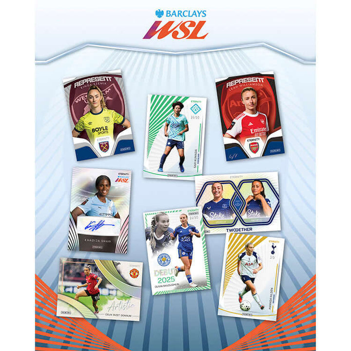 WSL Eternity trading card hobby box featuring player cards from Barclays Women&