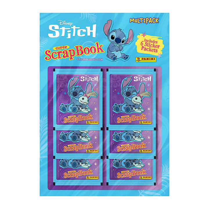 Disney Stitch Super ScrapBook Sticker Collection multipack featuring 6 sticker packets from Panini.