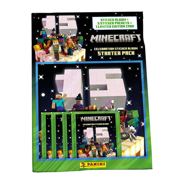 "Minecraft 15th Anniversary Celebration Sticker Album by Panini"