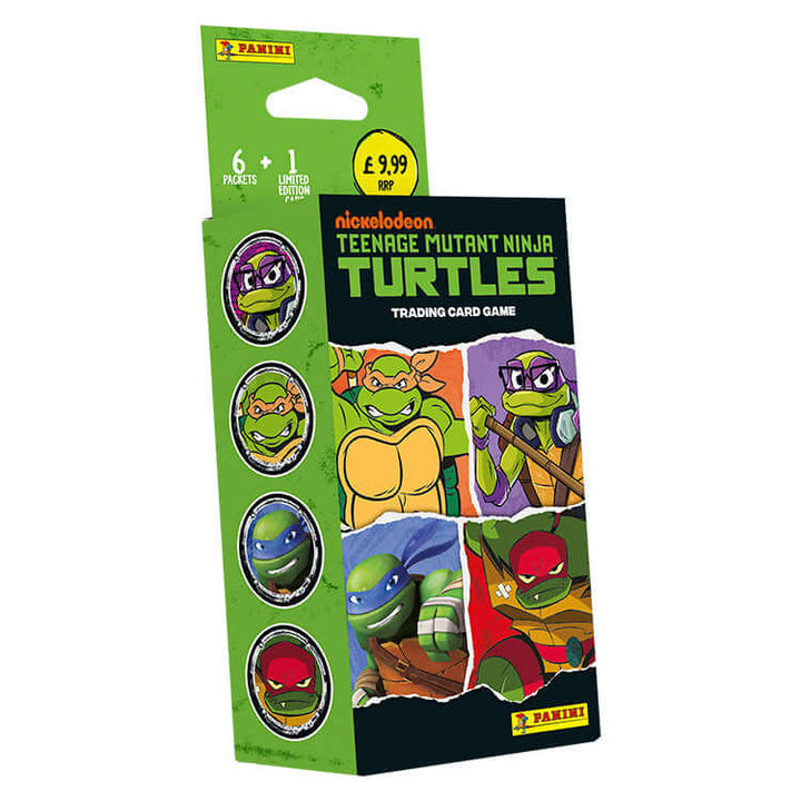 Teenage Mutant Ninja Turtles 3 Trading Card Collection packaging featuring characters and Panini branding.