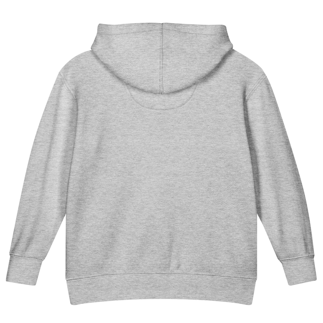 Back view of XP Grinder Toddler fleece pullover hoodie in grey, showcasing soft fleece fabric and hoodie design.