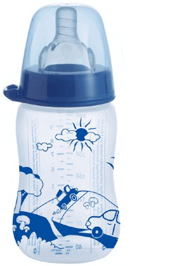Nip Wide Neck Baby Bottle Trendy Blue - 280 ml feeding & accessories Earthlets
