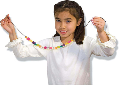 Melissa & Doug Wooden Stringing Beads Gift for Boy or Girl Earthlets