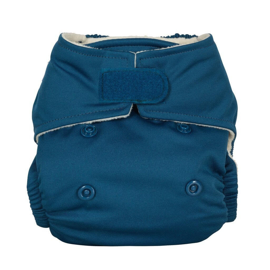 Baba + Boo One Size Reusable Nappy - Plain Colour: Midnight reusable nappies all in one nappies Earthlets