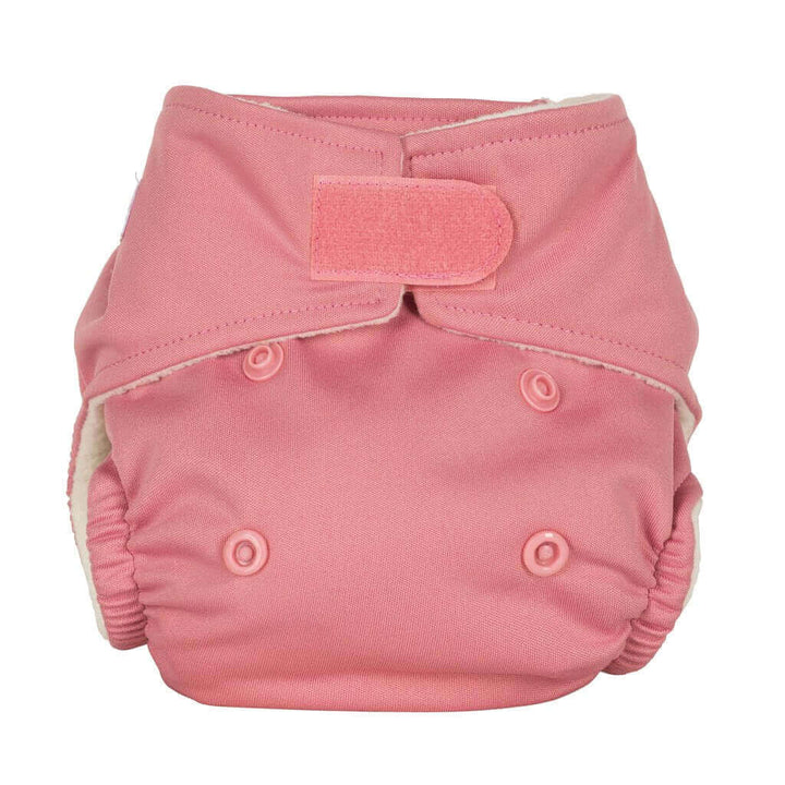 Baba + Boo One Size Reusable Nappy - Plain Colour: Rose reusable nappies all in one nappies Earthlets