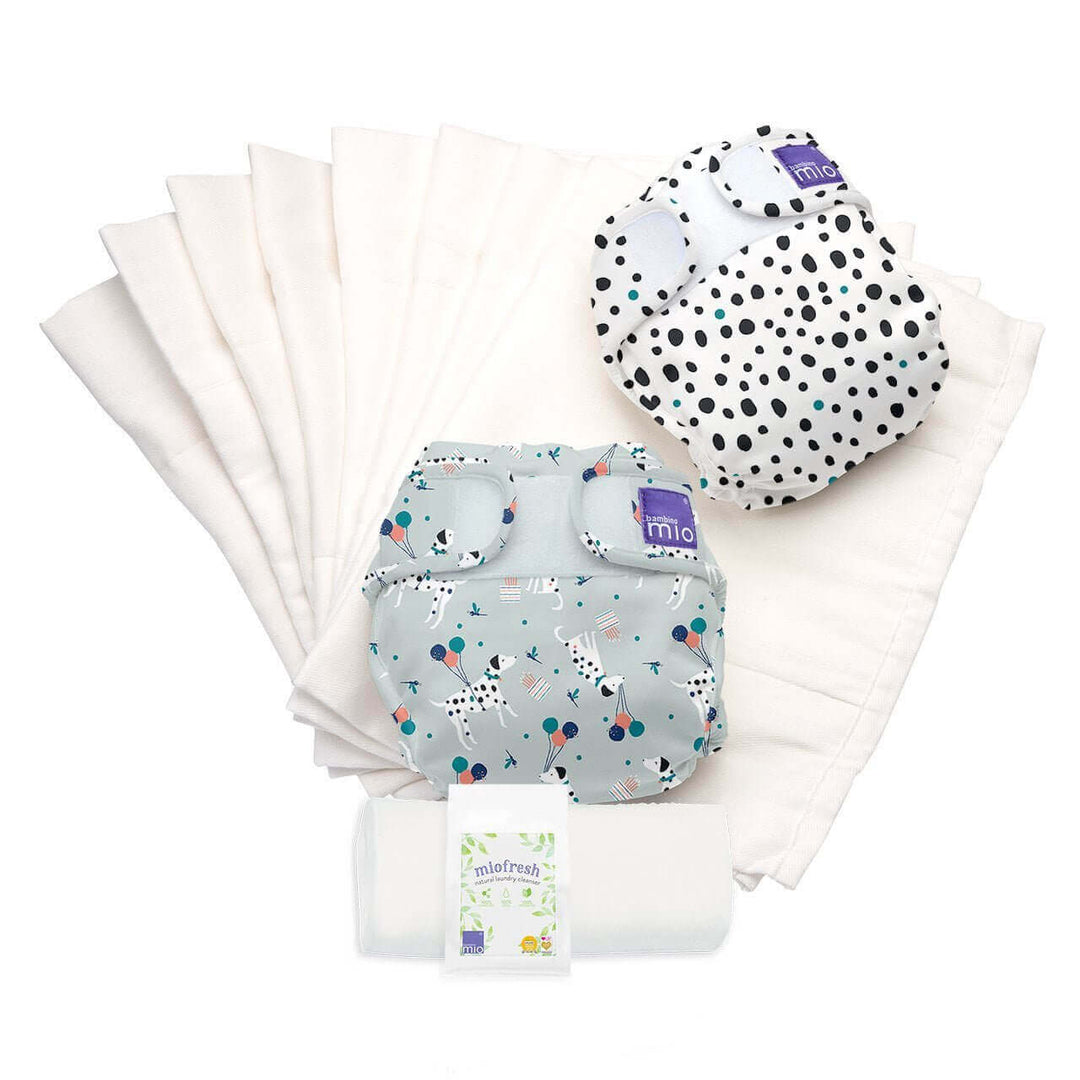 Bambino Mio Mioduo Reusable Nappy Set Pet Party Colour: Pet Party A Size: Size 1 reusable nappies Earthlets