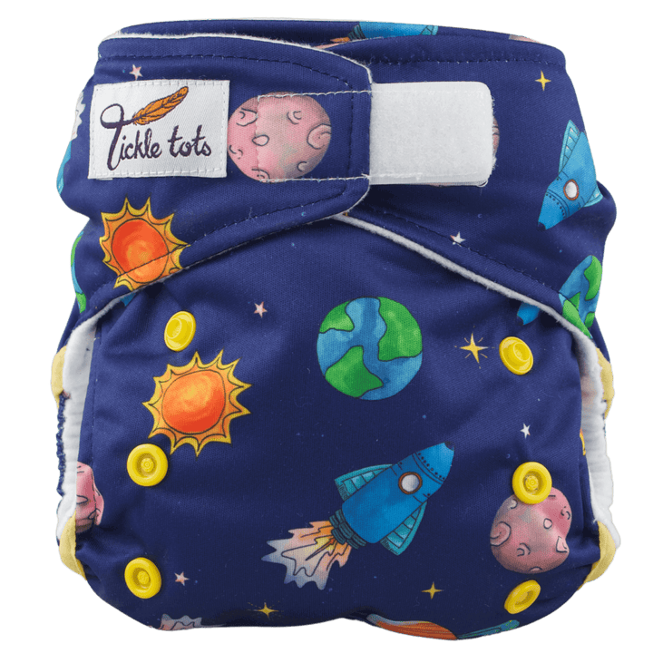 Tickle Tots All-In-One Nappy Colour: Blast Off reusable nappies all in one nappies Earthlets