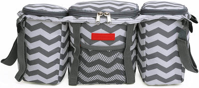 Miracle Products Miracle Box Bag Buggy Organiser Colour: Chevron Grey White baby care travel Earthlets