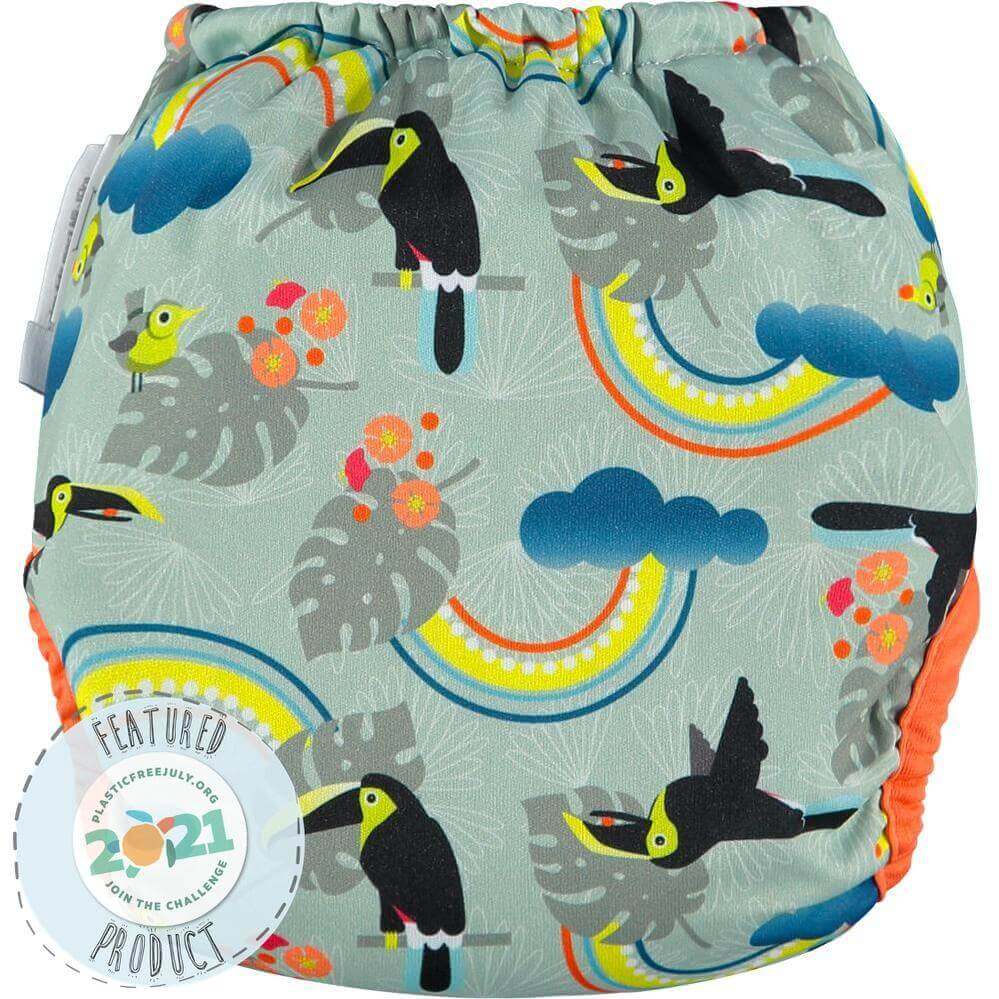 Close Parent Pop-in Single Popper Nappy Bamboo Colour: Red Panda reusable nappies Earthlets