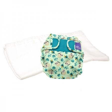 Bambino Mio Mioduo Two-Piece Nappy Size: Size 1 Colour: Butterfly Bloom reusable nappies Earthlets