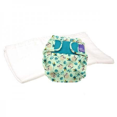 Bambino Mio Mioduo Two-Piece Nappy Size: Size 2 Colour: Swinging Sloth reusable nappies Earthlets