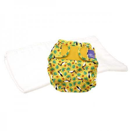 Bambino Mio Mioduo Two-Piece Nappy Size: Size 1 Colour: Butterfly Bloom reusable nappies Earthlets