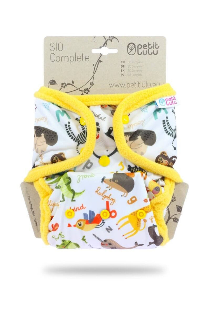 Petit Lulu Snap In One (SIO) Complete Nappy - One Size Colour: Rainbow Stars Size: One Size reusable nappies Earthlets