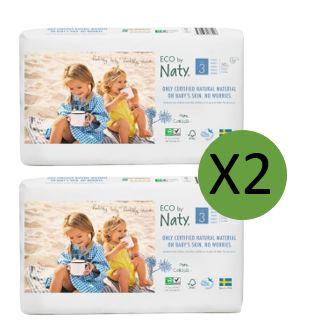 NatySize 3 Nappies Eco Pack - 50 packMulti Pack: 2disposable nappies size 3Earthlets