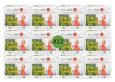 NatySize 4+ Nappies - 24 packMulti Pack: 12disposable nappies size 4 plusEarthlets