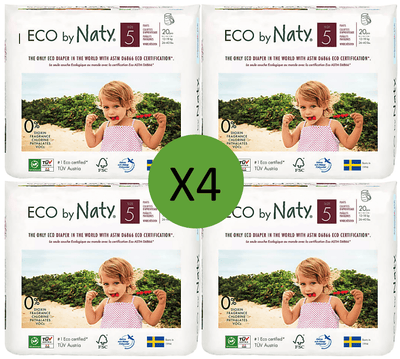 NatySize 5 Pull Up Pants - 20 packMulti Pack: 4disposable nappies size 5Earthlets