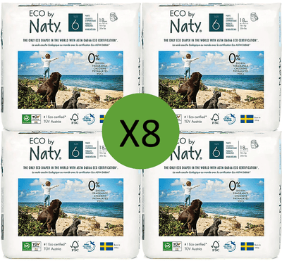 NatySize 6 Pull Up Pants - 18 packMulti Pack: 8disposable nappies size 6Earthlets